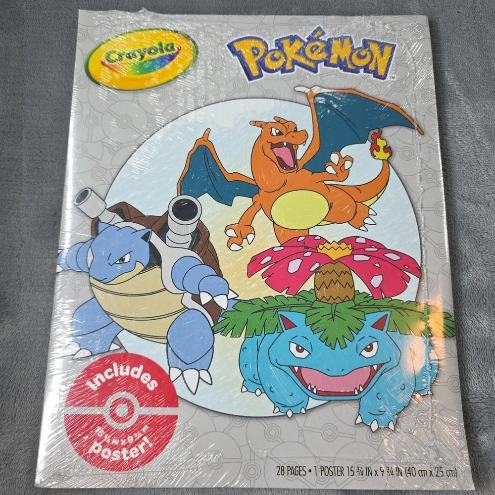 PokéMon: (2023) Crayola 28‎ Coloring Pages + Poster New Sealed